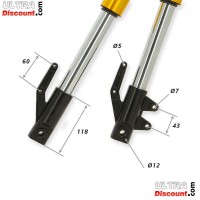 Piernas de horquilla para Dirt Bike Oro (650mm) Bilder 2