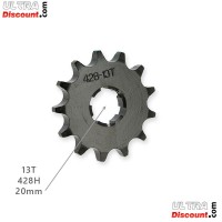 Piñón de 13 dientes para Pit Bikes (428 : Ø:20mm)