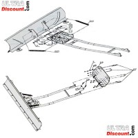 Cuchilla para nieve de acero de 120 cm x 38 cm para quad 250 STIXE ST9E