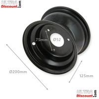 Llanta quad Bigfoot 125cc NEGRA, 16x8-7 Bilder 1