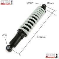 Amortiguador trasero quad Shineray 200ST-9 (Blanco-Negro, 335mm) Bilder 1