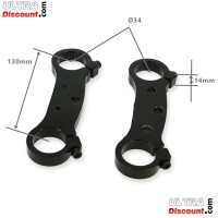 Par de tijas de horquilla para minimoto 34mm Negro