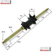 Puente trasero Ø24 para quad 110cc Bigfoot (650mm)