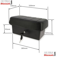 asiento del pasajero y caja de herramientas con cerradura para citycoco