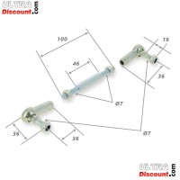 Tirantes de dirección con rótulas mini quad