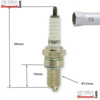 Bujía de origen para quad Bashan 250cc (BS250AS-43)