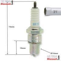 Bujía NGK BR7ES para motores de origen MT4- Kit MT4