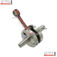 Kit 53cc 4 tranfers + cigüeñal Racing bulón 10mm (tipo B, ROJO) Bilder 1