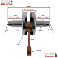 Cigüeñal Racing de mini quads (bulón de 12 mm)