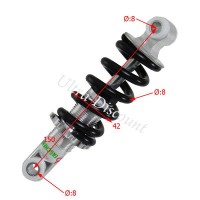 Amortiguador trasero para mini quad (tipo 3, 1200lbs, 150mm)