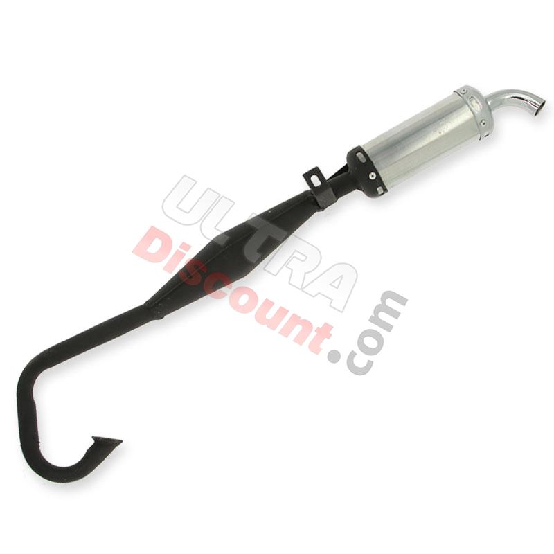 Tubo de escape tuning minimotos plata (Type 1), Piezas minimoto Supermoto