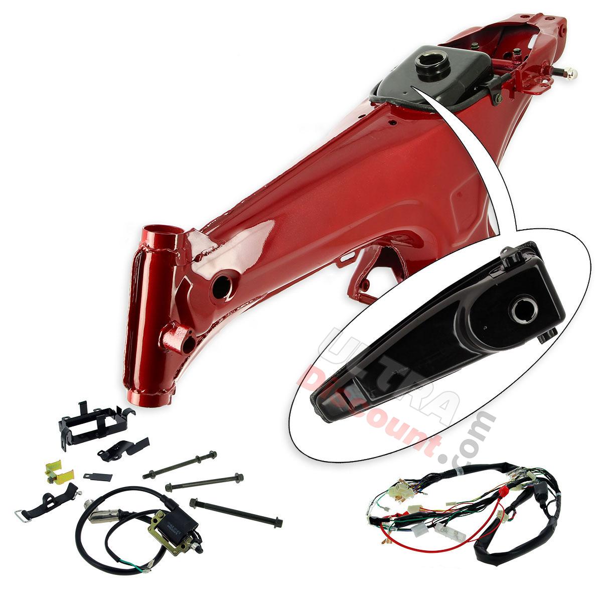 Chasis para Dax Skyteam transformación 2.5l en 5.5l (ROJO METAL), Recambios Dax Skymax Chasis para Dax Skyteam transformación 2.5l en 5.5l (ROJO METAL), Recambios Dax Skymax