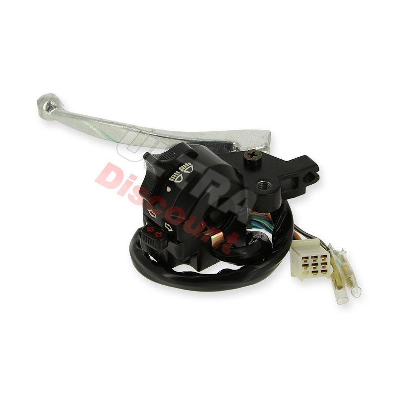 Piña izquierda para Dax Skyteam Skymax 50-125cc con luz LED, Recambios Dax Skymax Piña izquierda para Dax Skyteam Skymax 50-125cc con luz LED, Recambios Dax Skymax