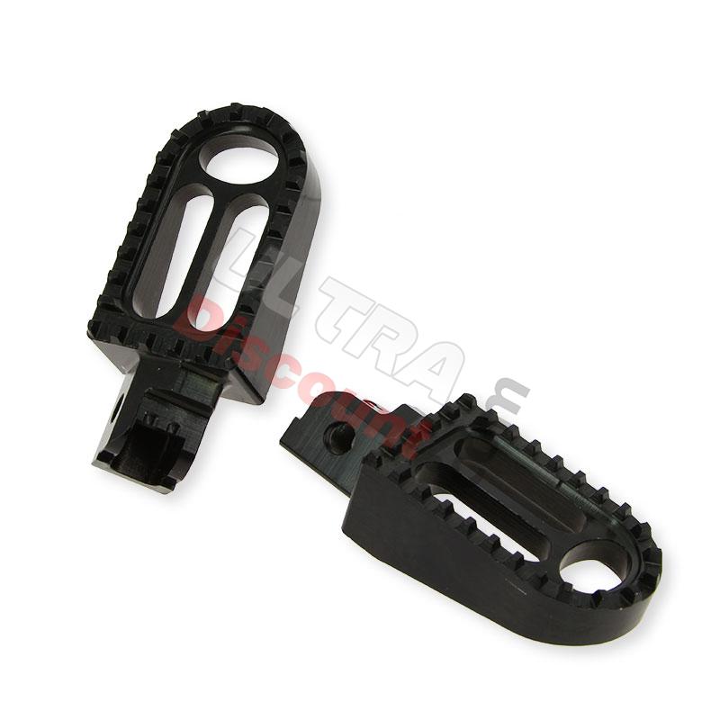 Estribos en aluminio tuning para YAMAHA PW80 (NEGRO), recambios YAMAHA PW80