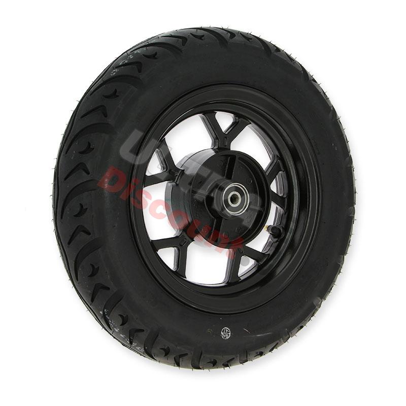 Rueda trasera 3.50-10 completa para Dax Skymax Negra (Euro 4 - Euro 5), Recambios Dax Skymax