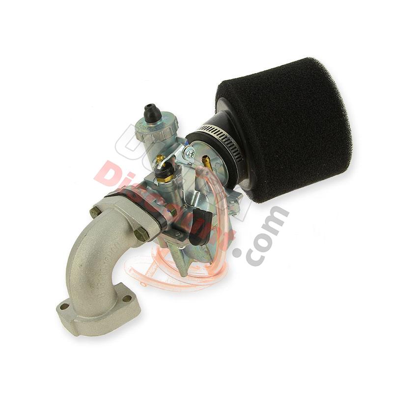 Kit de carburador de 26mm filtro de espuma codo Pit Bikes 50cc 125cc, Recambios para Pit Bike