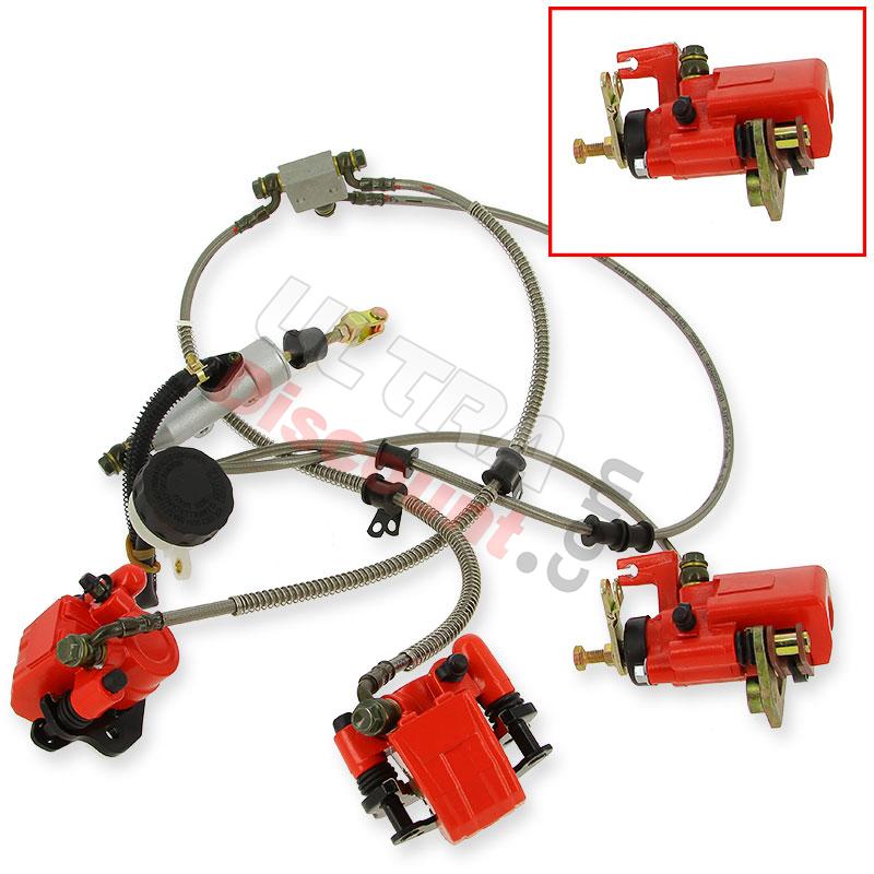 Kit de frenos completo para quad Shineray 250cc ST-9E (type 2), Piezas Shineray 250cc STIXE ST9E