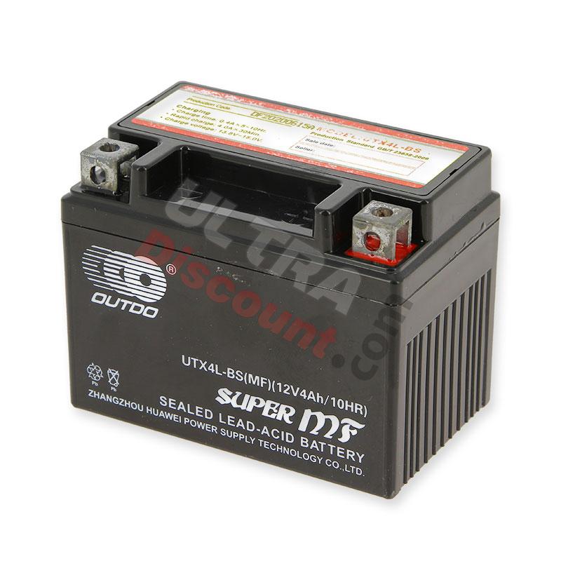 Batería para Quad 110cc 125cc 12v-4Ah (UTX4L-BS), piezas Quad 110cc - 125cc