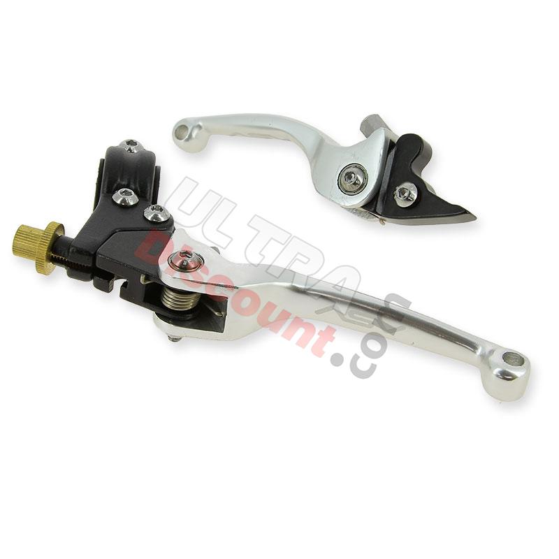 Par de manetas Pit Bike en aluminio UD Racing (ALU typo2), Recambios para Pit Bike
