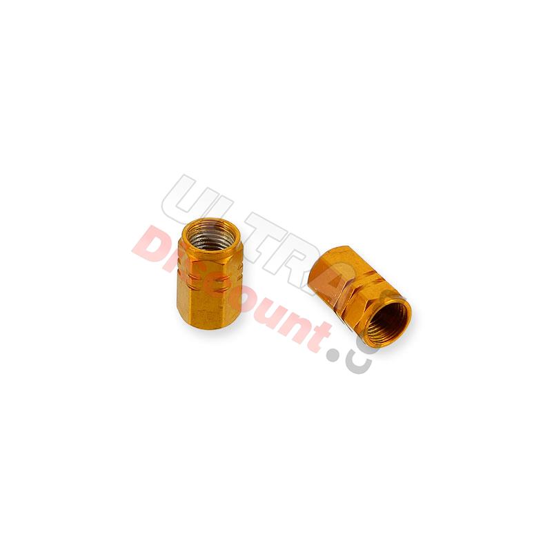 Par de tapones de válvula gris dorado, Recambios Baotian BT49QT-12