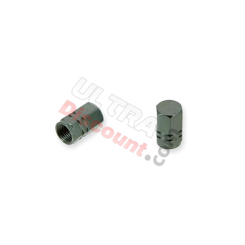 Par de tapones de válvula gris, Recambios para mini quads