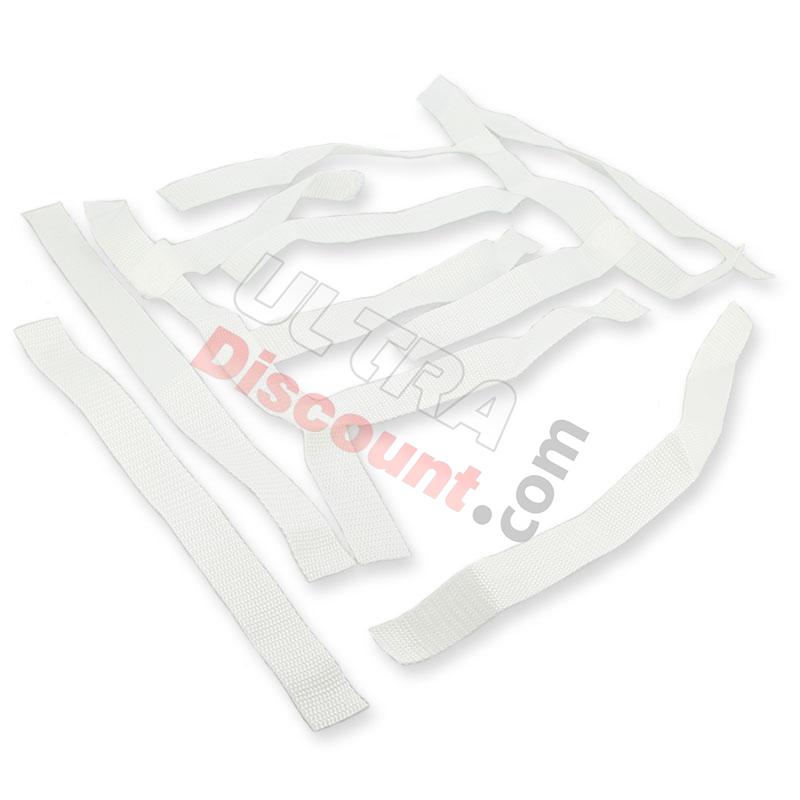 Pares de parrilla blanco reposapies redes para Bashan BS250AS-43, Recambios Bashan 250cc BS250AS-43