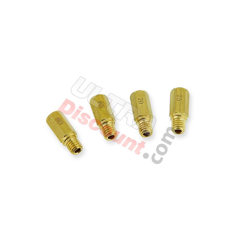 Lote de 4 chiclés 60-65-70-75 de carburador KEIHIN - KOSO, Recambios para Pit Bike