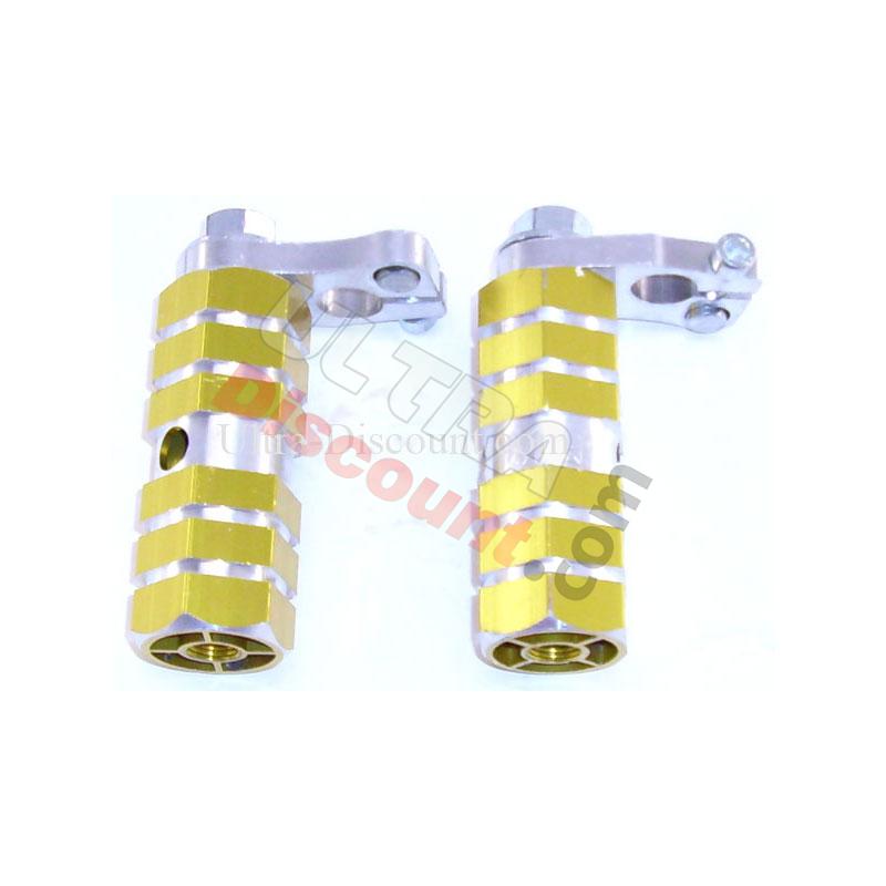 Estribos en aluminio TAF01 ORO, Piezas Pocket Blata MT4