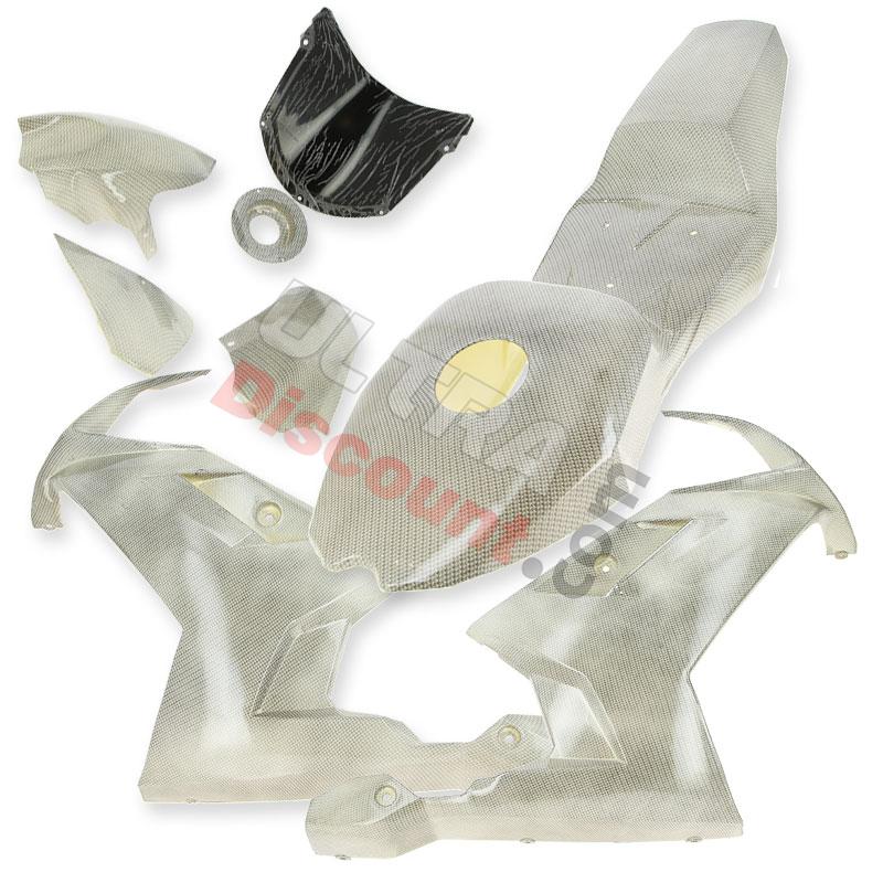 Carenado CARBONO edición especial para Nitro (Blanco), Recambios Moto Nitro