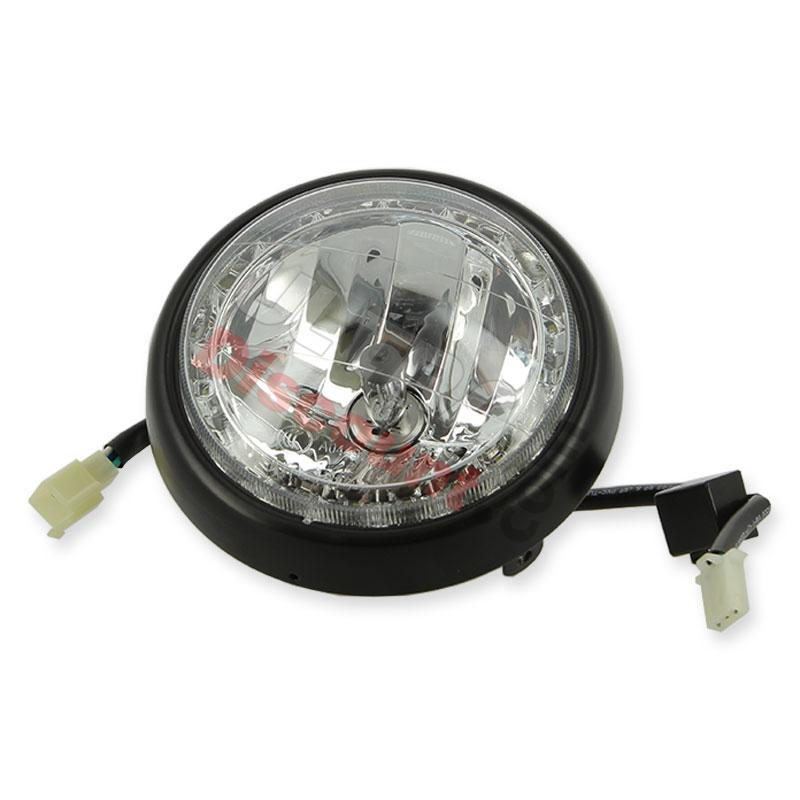 Faro delantero Negro LED para Dax Skyteam Skymax 50-125cc Euro4, Recambios Dax Skymax