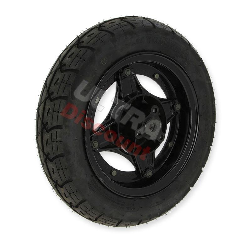 Rueda delantera 3.50-10 completa para Dax Skymax (Negro), Recambios Dax Skymax