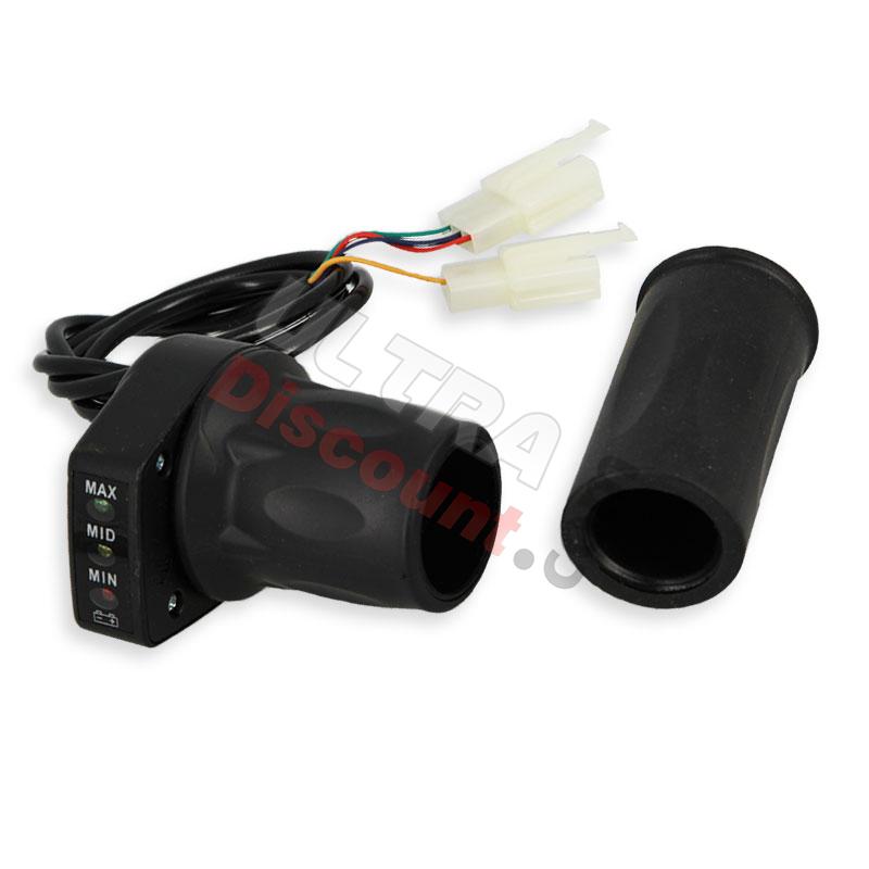 Kit puños acelerador eléctrico + indicador de carga Pocket Bike tribo, Recambios Moto Nitro