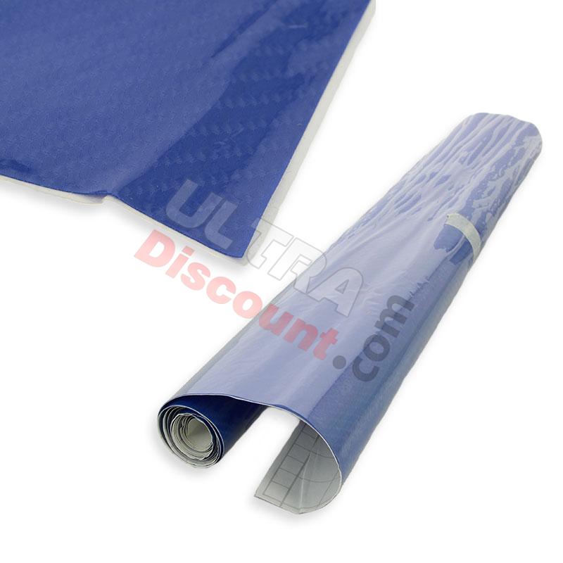 Rollo autoadhesivo imitación carbono para Dirt Bike (Azul), Recambios para Pit Bike