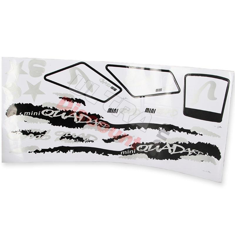 Kit de decoración para mini atv blanco y negro, Recambios para mini quads