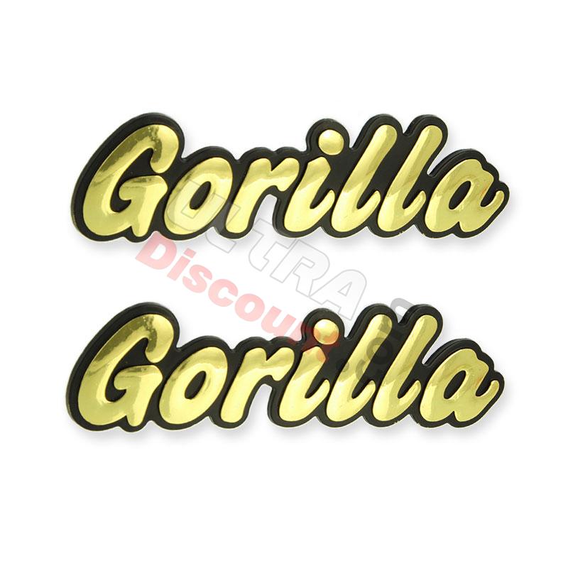 2 x Adhesivo de plástico con logotipo de gorila para tanque Skymini SkyTeam, Piezas para Monkey - Gorilla