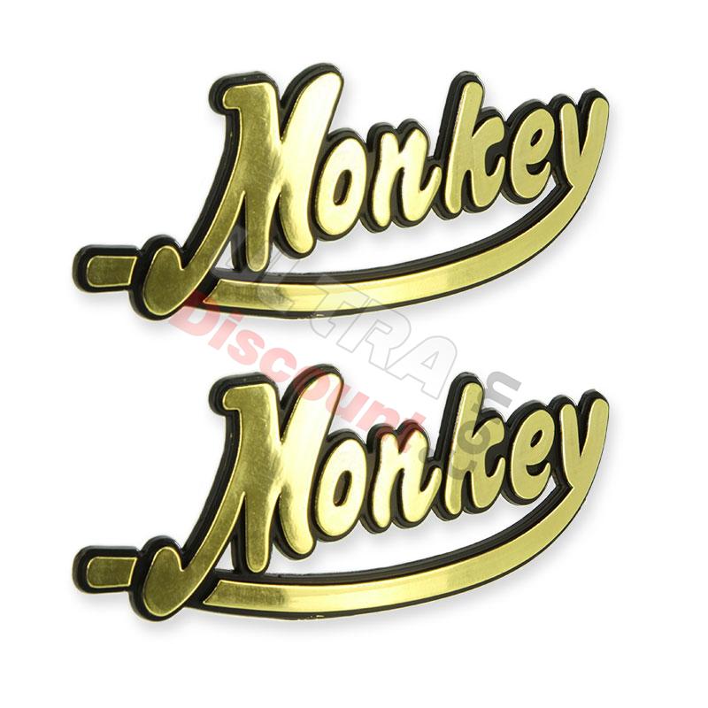 2 x Adhesivo de plástico con logotipo de Monkey para tanque Skymini SkyTeam, Piezas para Monkey - Gorilla