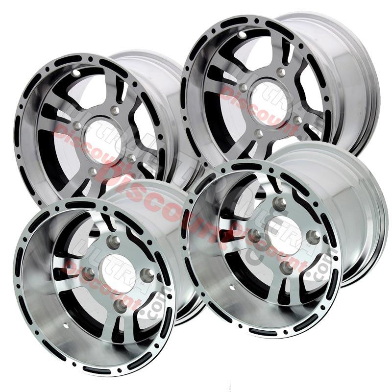 Lote de 4 llantas de aluminio ALU para Quad Bashan 200cc (BS200S7), Piezas quad Bashan 200cc BS200S7