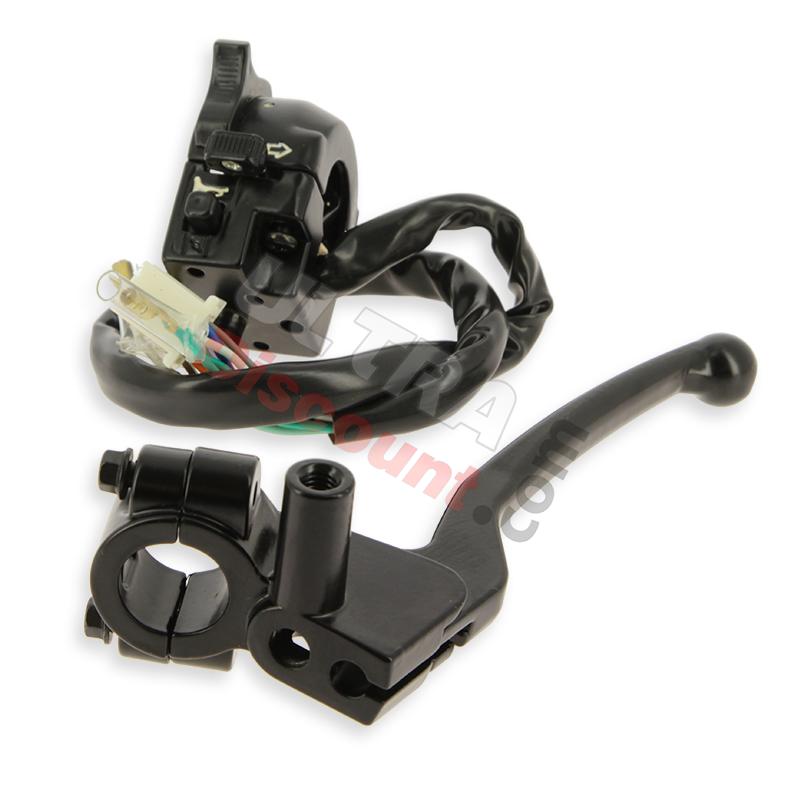 Piña izquierda para Skymini Monkey 50-125cc con luz LED - Negro, Piezas Skymini Monkey - Gorilla Piña izquierda para Skymini Monkey 50-125cc con luz LED - Negro, Piezas Skymini Monkey - Gorilla
