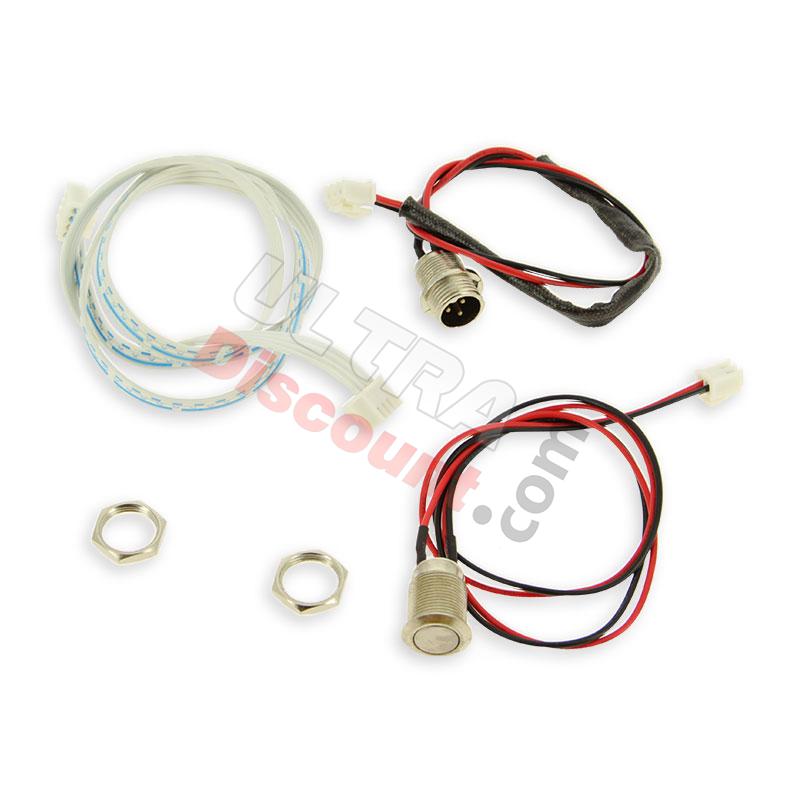 plug XLR y botón de inicio para Overboard, recambios hoverboard