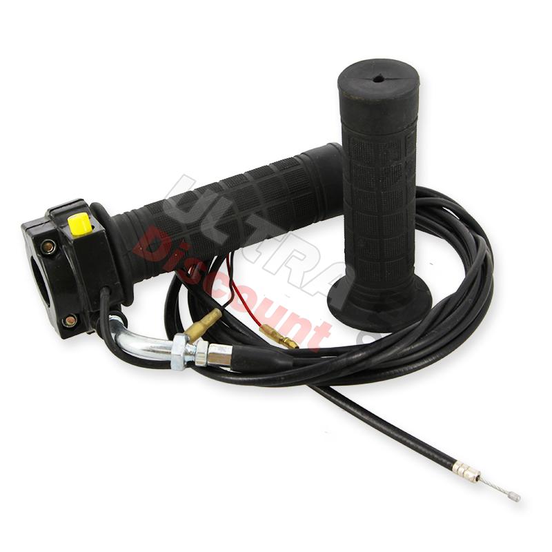 Puño del acelerador con interruptor de apagado y cable para scooter a gasolina, Recambio Scooter Térmico