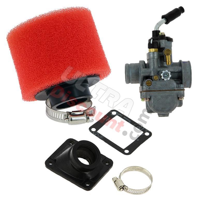 Carburador de 19mm polini 911 + filtro ROJO, Recambios Polini 911 GP3 Carburador de 19mm polini 911 + filtro ROJO, Recambios Polini 911 GP3