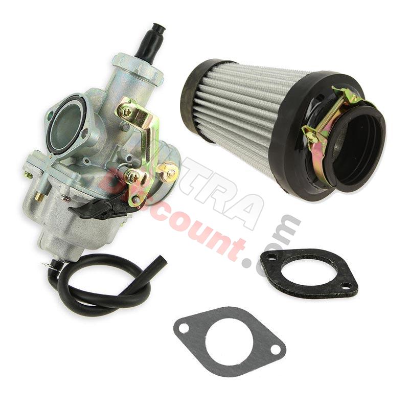 Kit carburador de 30mm para quad + adaptador de tubo, Recambios quad chinas 200cc