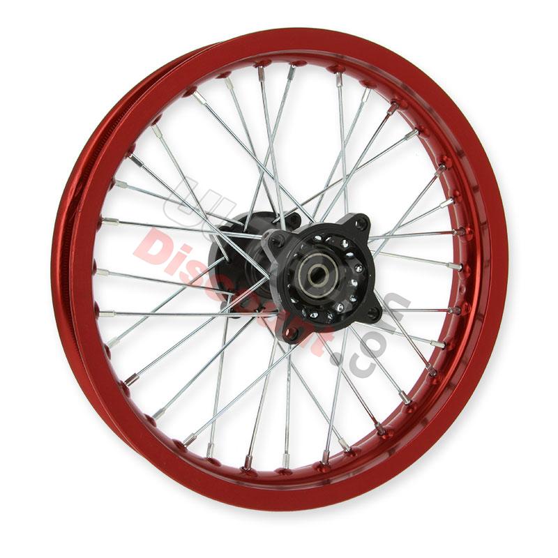 Llanta trasera Pit Bike 14'' ROJO para AGB30 (Ø:12mm, tipo 1), Recambios para Pit Bike