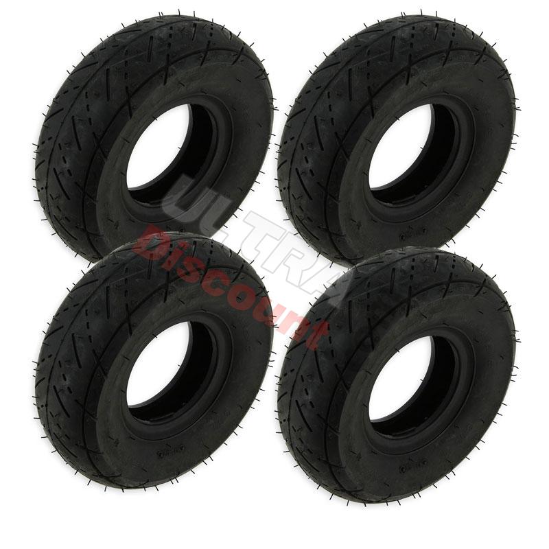 Juego de 4 neumáticos de carretera para mini quad (3.00-4), Recambios para mini quads Juego de 4 neumáticos de carretera para mini quad (3.00-4), Recambios para mini quads