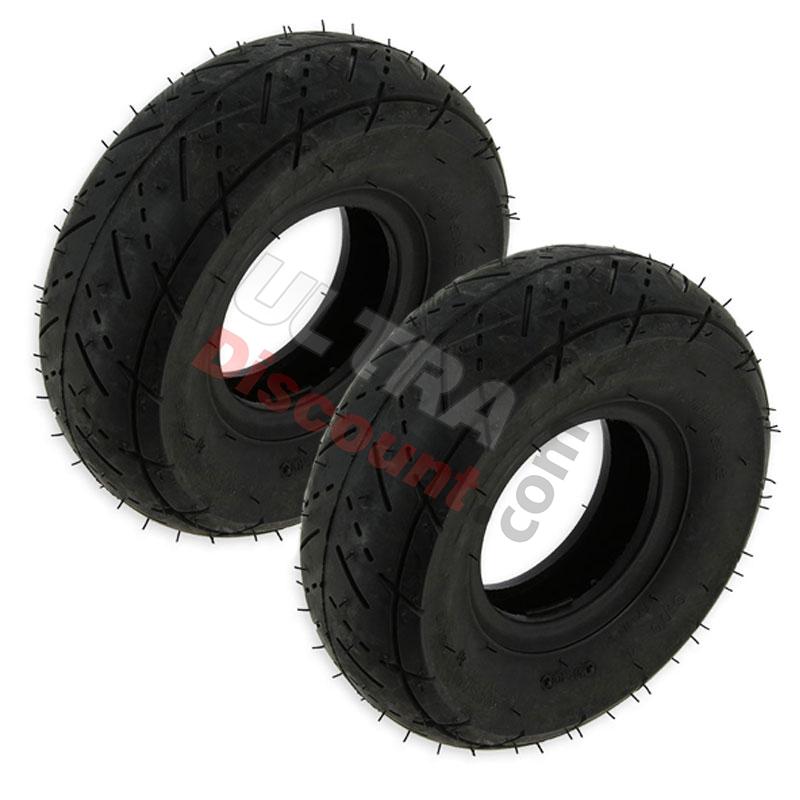 Juego de 2 neumáticos de carretera para mini quad (3.00-4), Recambios para mini quads