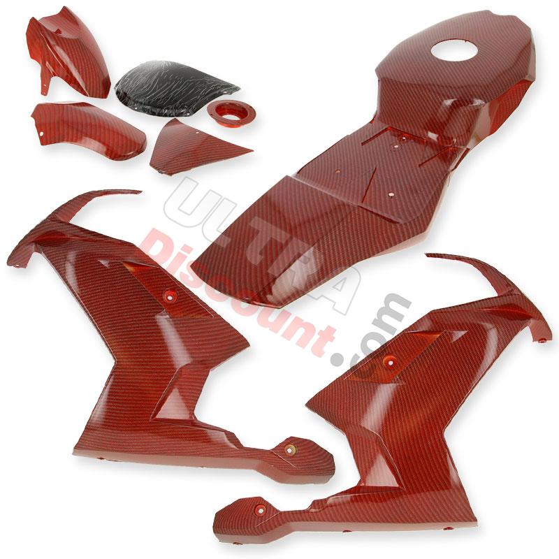 Carenado CARBONO edición especial para  MT4 (ROJO), Piezas Pocket Blata MT4