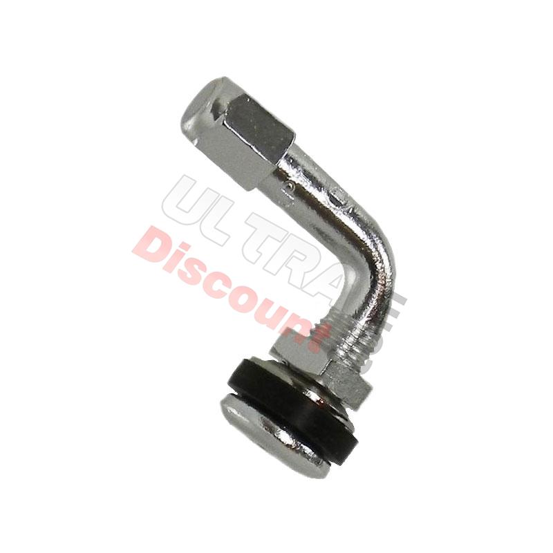Válvula codada para neumáticos Tubeless (cromada), Recambios Dax Skymax