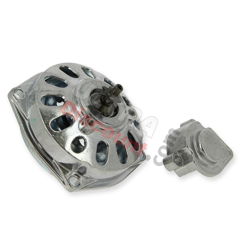Campana de embrague cromo + tapa + piñón de 7 dientes, Recambios minimotos Campana de embrague cromo + tapa + piñón de 7 dientes, Recambios minimotos