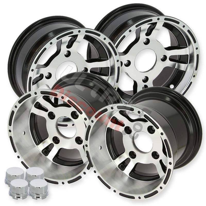 Lote de 4 llantas de aluminio ALU para Quad Bashan 200cc (BS200S7), Piezas quad Bashan 200cc BS200S7