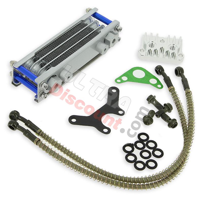 Radiador de aceite para Pit Bike (Azul, tipo 2), Recambios para Pit Bike